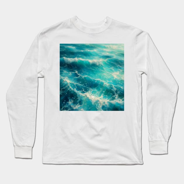 Blue Sea Breeze Long Sleeve T-Shirt by Merlyn Morris